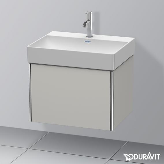 Duravit XSquare 梳妝台，搭配 1 個拉出式隔間 霧面混凝土灰色