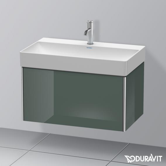 Duravit XSquare 梳妝台搭配 1 個拉出式隔間 多洛米蒂灰色高光