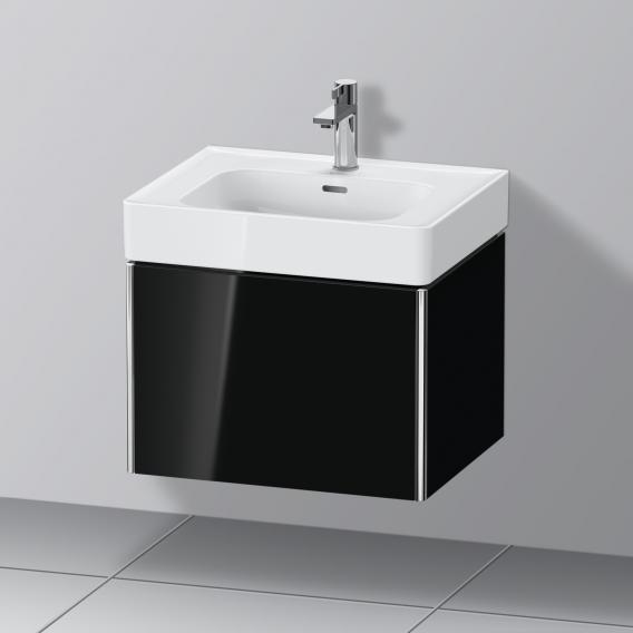 Duravit XSquare 梳妝台，附 1 個拉出式隔層，黑色高光