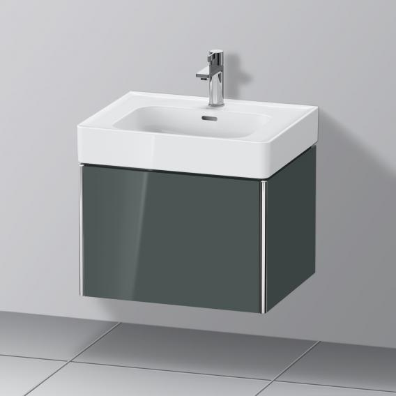 Duravit XSquare 梳妝台搭配 1 個拉出式隔間 多洛米蒂灰色高光