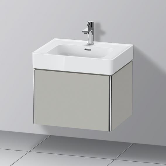 Duravit XSquare 梳妝台，搭配 1 個拉出式隔間 霧面混凝土灰色