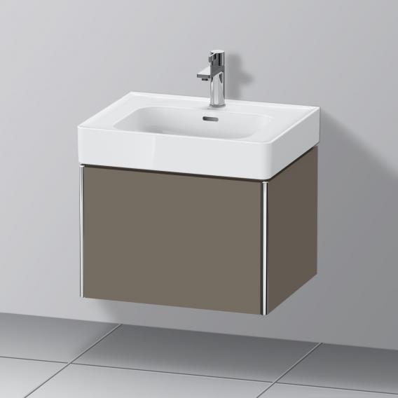 Duravit XSquare 梳妝台，搭配 1 個拉出式隔間 絲綢霧面法蘭絨灰色