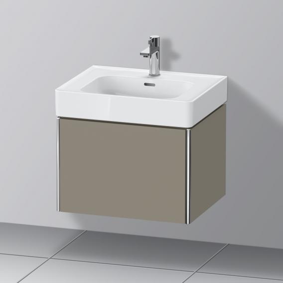 Duravit XSquare vanity unit with 1 pull-out compartment silk matt stone grey