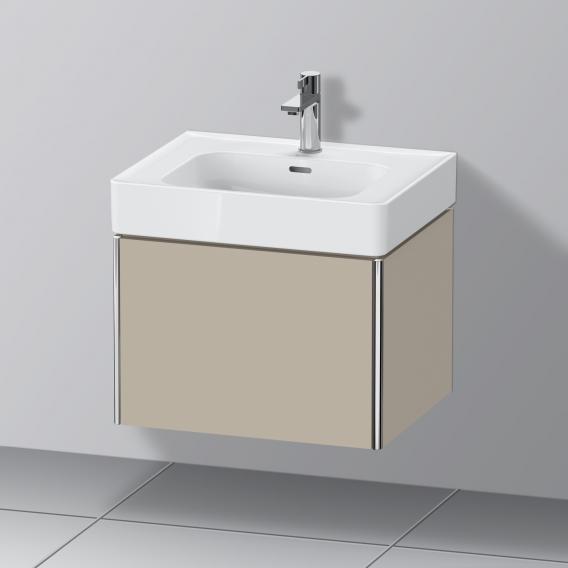 Duravit XSquare 梳妝台，搭配 1 個拉出式隔層 絲質霧面灰褐色