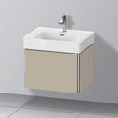 Duravit XSquare vanity unit with 1 pull-out compartment silk matt taupe