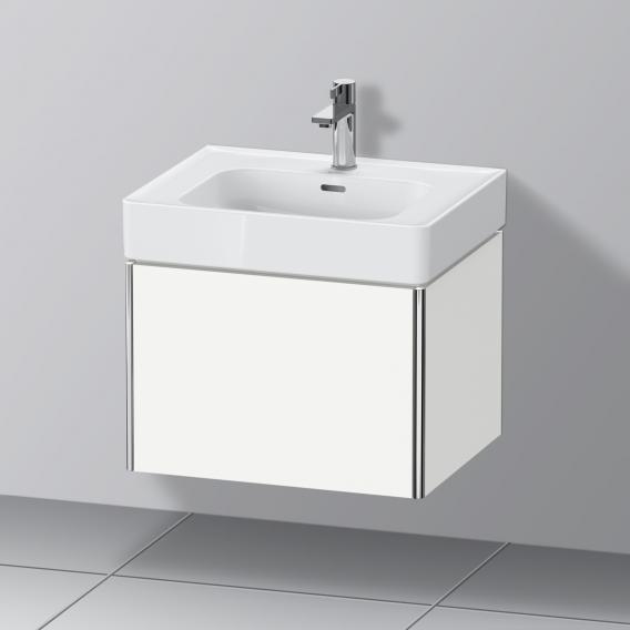 Duravit XSquare 梳妝台搭配 1 個拉出式隔間絲綢霧面白色