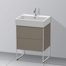 Duravit XSquare vanity unit with 2 pull-out compartments silk matt white