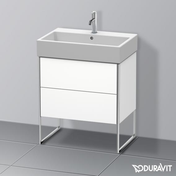 Duravit XSquare 梳妝台搭配 2 個拉出式隔層 霧面白色