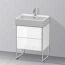 Duravit XSquare vanity unit with 2 pull-out compartments white high gloss