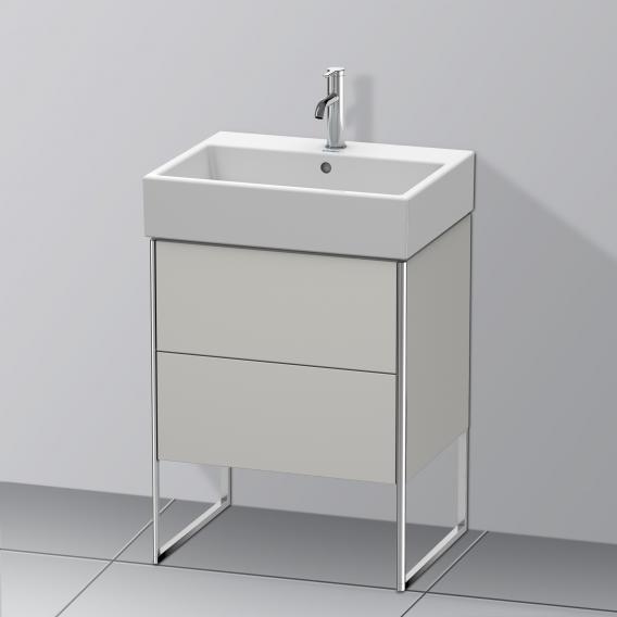 Duravit XSquare vanity unit with 2 pull-out compartments matt concrete grey