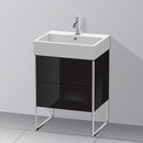 Duravit XSquare vanity unit with 2 pull-out compartments black high gloss