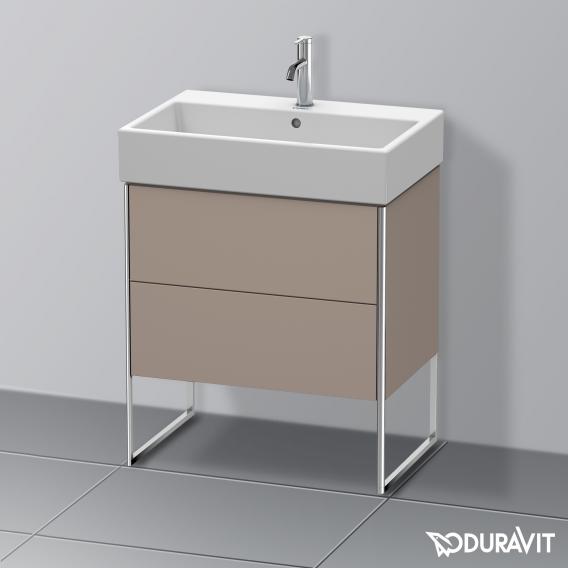 Duravit XSquare 梳妝台搭配 2 個拉出式隔層 霧面玄武岩