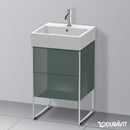 Duravit XSquare vanity unit with 2 pull-out compartments dolomiti grey high gloss