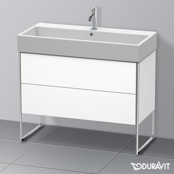 Duravit XSquare 梳妝台搭配 2 個拉出式隔層 霧面白色