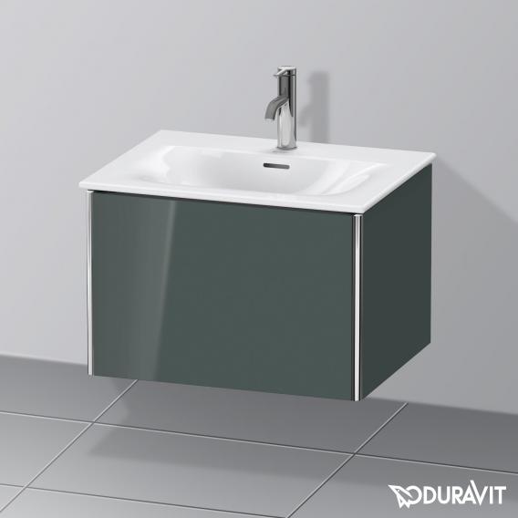 Duravit XSquare 梳妝台搭配 1 個拉出式隔間 多洛米蒂灰色高光