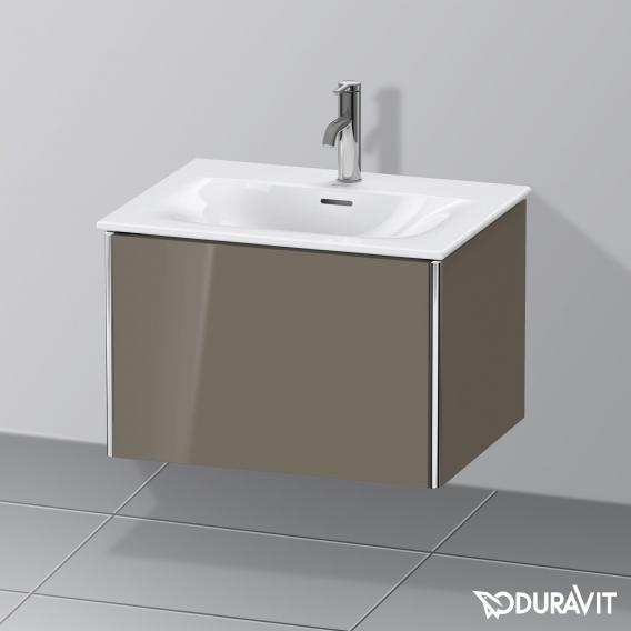 Duravit XSquare 梳妝台搭配 1 個拉出式隔間法蘭絨灰色高光