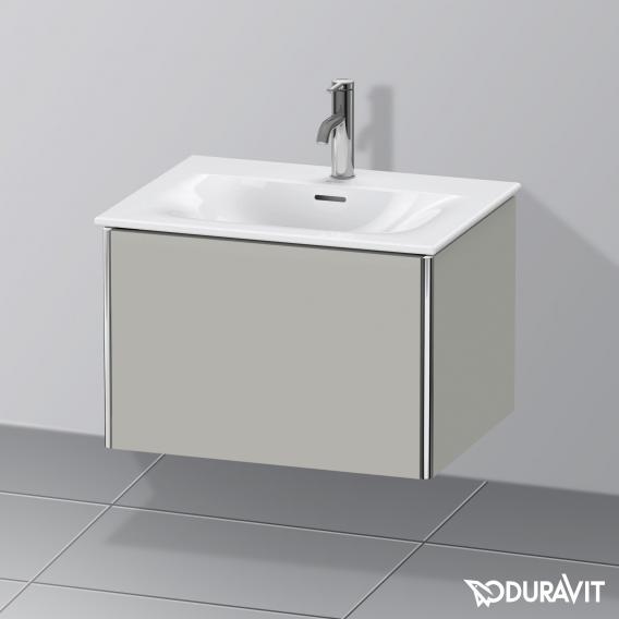 Duravit XSquare 梳妝台，搭配 1 個拉出式隔間 霧面混凝土灰色