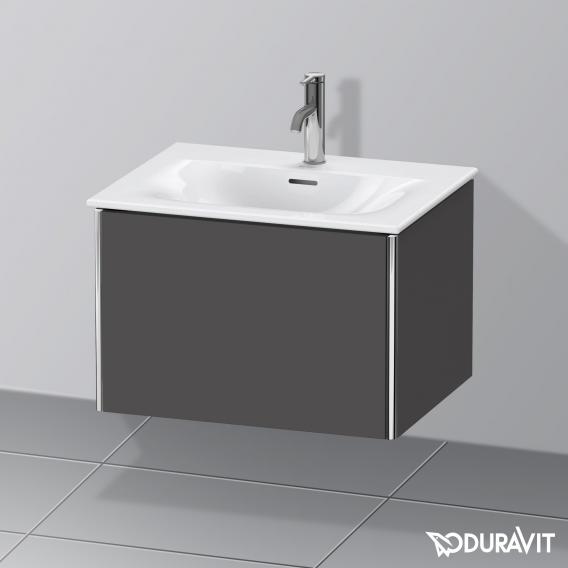 Duravit XSquare 梳妝台，附 1 個拉出式隔層，霧面石墨