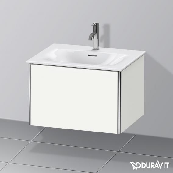 Duravit XSquare 梳妝台搭配 1 個拉出式隔間絲綢霧面白色