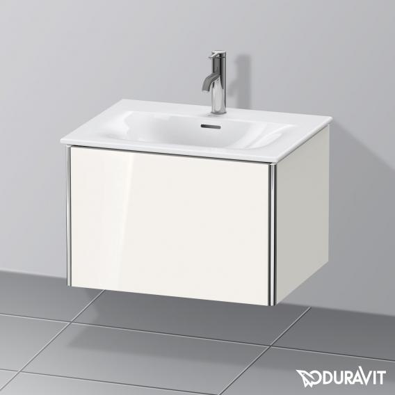 Duravit XSquare 梳妝台，附 1 個拉出式隔層，白色高光