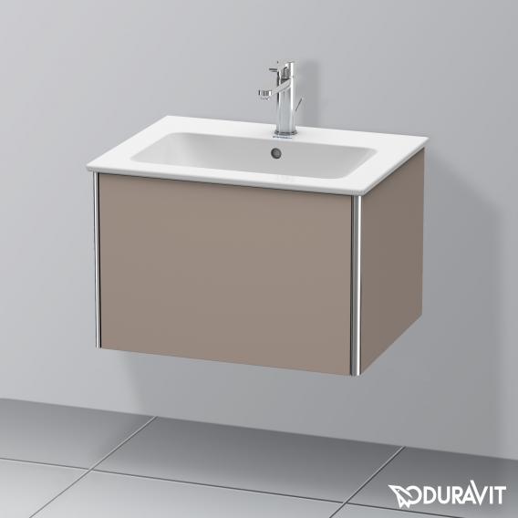 Duravit XSquare 梳妝台，附 1 個拉出式隔層 霧面玄武岩