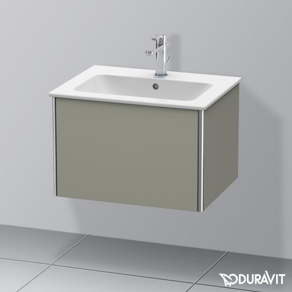 Duravit XSquare vanity unit with 1 pull-out compartment silk matt stone grey