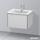 Duravit XSquare vanity unit with 1 pull-out compartment silk matt white