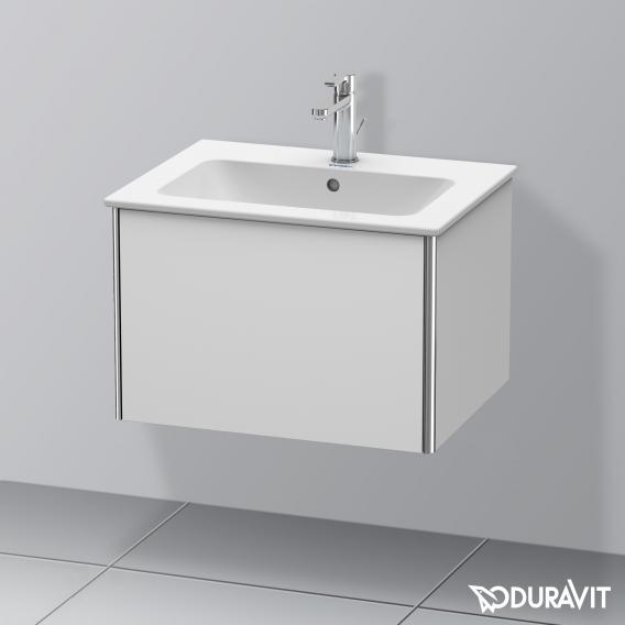 Duravit XSquare 梳妝台搭配 1 個拉出式隔間絲綢霧面白色