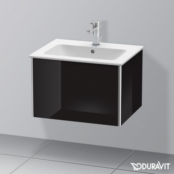 Duravit XSquare 梳妝台，附 1 個拉出式隔層，黑色高光