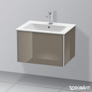 Duravit XSquare 梳妝台搭配 1 個拉出式隔間法蘭絨灰色高光