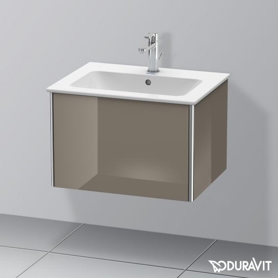 Duravit XSquare 梳妝台搭配 1 個拉出式隔間法蘭絨灰色高光