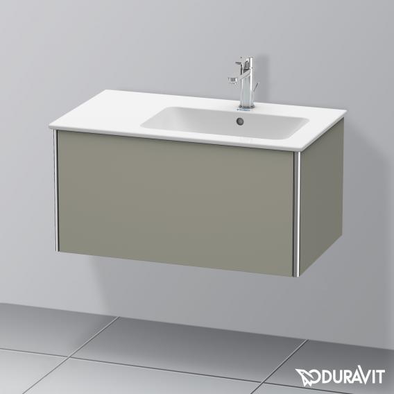 Duravit XSquare vanity unit with 1 pull-out compartment silk matt stone grey