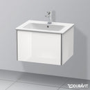 Duravit XSquare vanity unit with 1 pull-out compartment white high gloss