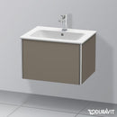 Duravit XSquare vanity unit with 1 pull-out compartment silk matt flannel grey