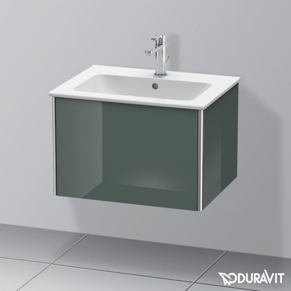 Duravit XSquare 梳妝台搭配 1 個拉出式隔間 多洛米蒂灰色高光