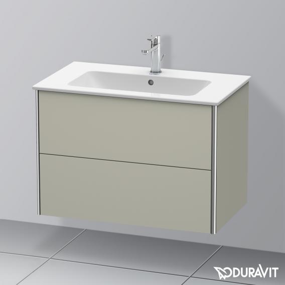 Duravit XSquare vanity unit with 2 pull-out compartments silk matt white