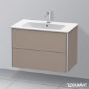 Duravit XSquare vanity unit with 2 pull-out compartments matt basalt