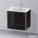 Duravit XSquare vanity unit with 2 pull-out compartments black high gloss