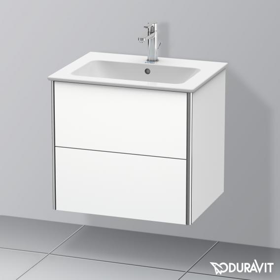 Duravit XSquare 梳妝台搭配 2 個拉出式隔層 霧面白色