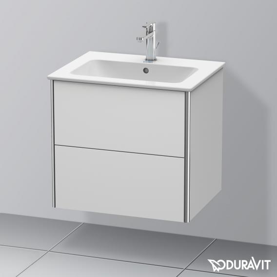 Duravit XSquare vanity unit with 2 pull-out compartments silk matt white