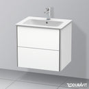 Duravit XSquare vanity unit with 2 pull-out compartments matt white