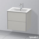 Duravit XSquare vanity unit with 2 pull-out compartments matt concrete grey