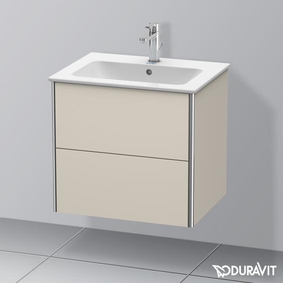 Duravit XSquare vanity unit with 2 pull-out compartments matt taupe