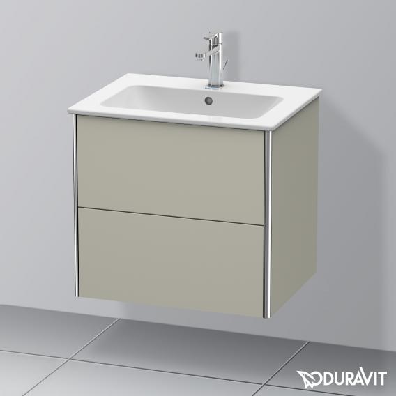 Duravit XSquare vanity unit with 2 pull-out compartments silk matt white