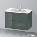 Duravit XSquare vanity unit with 2 pull-out compartments dolomiti grey high gloss