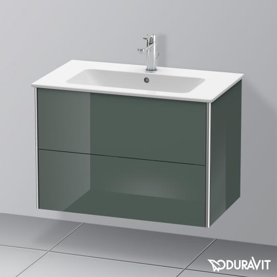 Duravit XSquare 梳妝台搭配 2 個拉出式隔間 多洛米蒂灰色高光