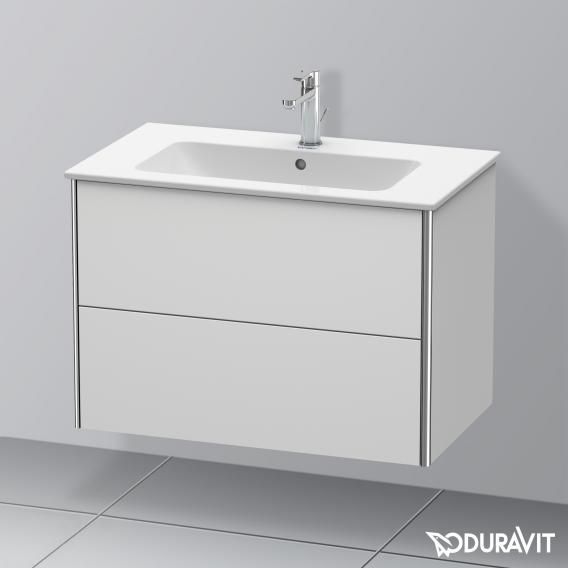 Duravit XSquare vanity unit with 2 pull-out compartments silk matt white