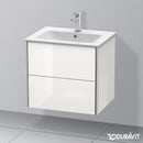 Duravit XSquare vanity unit with 2 pull-out compartments white high gloss