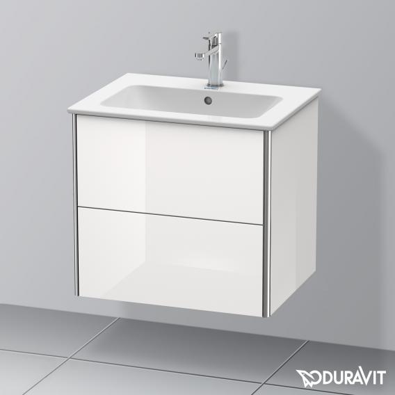 Duravit XSquare 梳妝台，附 2 個拉出式隔層，白色高光