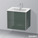 Duravit XSquare vanity unit with 2 pull-out compartments dolomiti grey high gloss